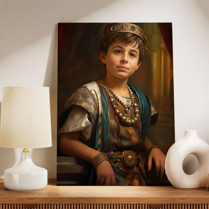 Personalized Handsome Prince Portraits with Custom Face Swap Creative Gift for Boy