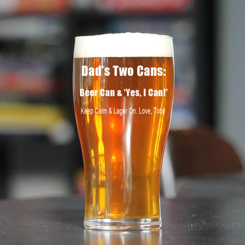 Personalisiertes Text-Bierglas Perfektes Geschenk für Vater