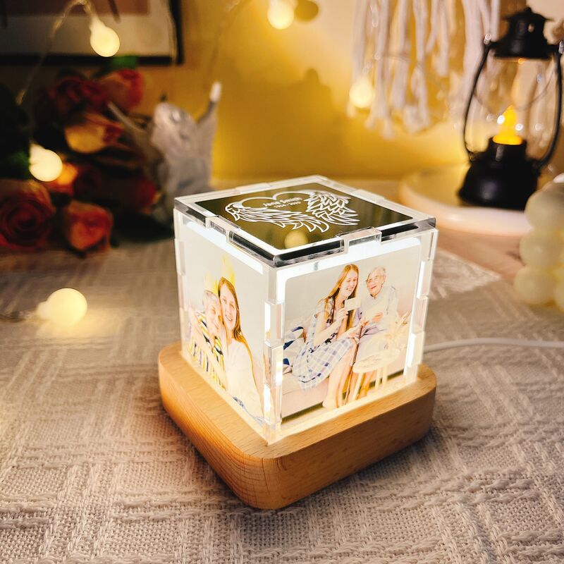 Cube magique en acrylique avec photo personnalisée Cadeau pour les amis