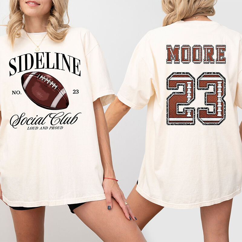 Personalized T-shirt Football Social Club Loud and Proud with Custom Message Gift for Football Lovers