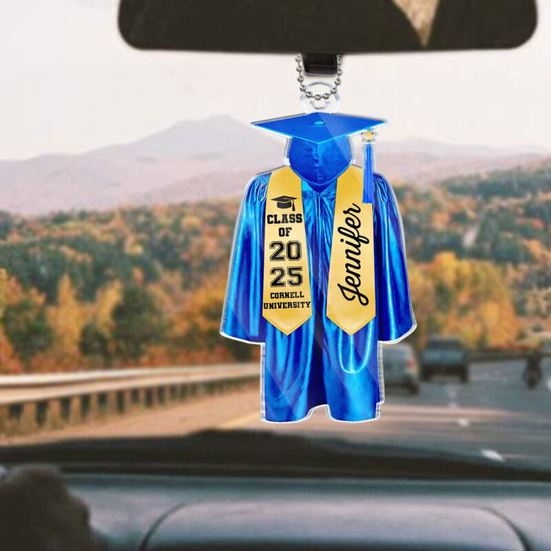 Personalized Acrylic Car Pendant Auto Accessories Graduation Gift for Students