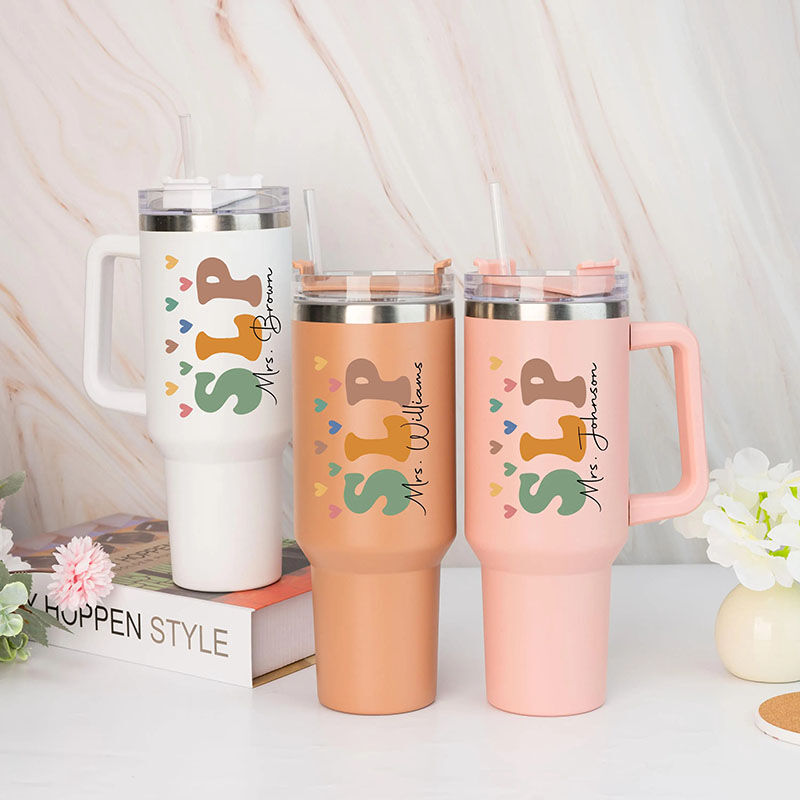 Personalized Name Tumbler with Colorful Fonts Design Interesting Gift for Her