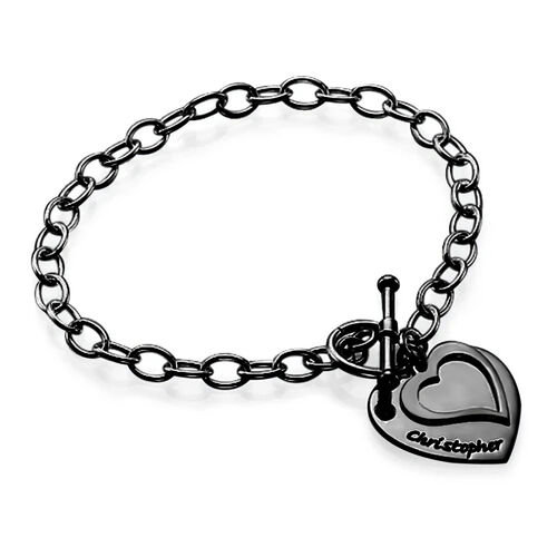"Love Is Perfect" Personalized Heart Bracelet