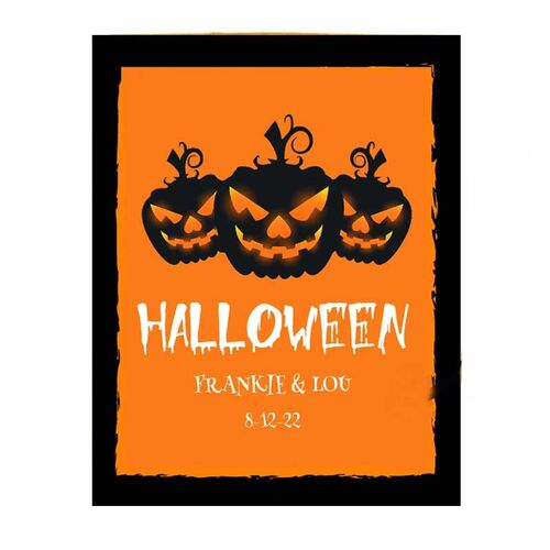 Custom Blanket with Text Personalized Halloween Gift For Couple