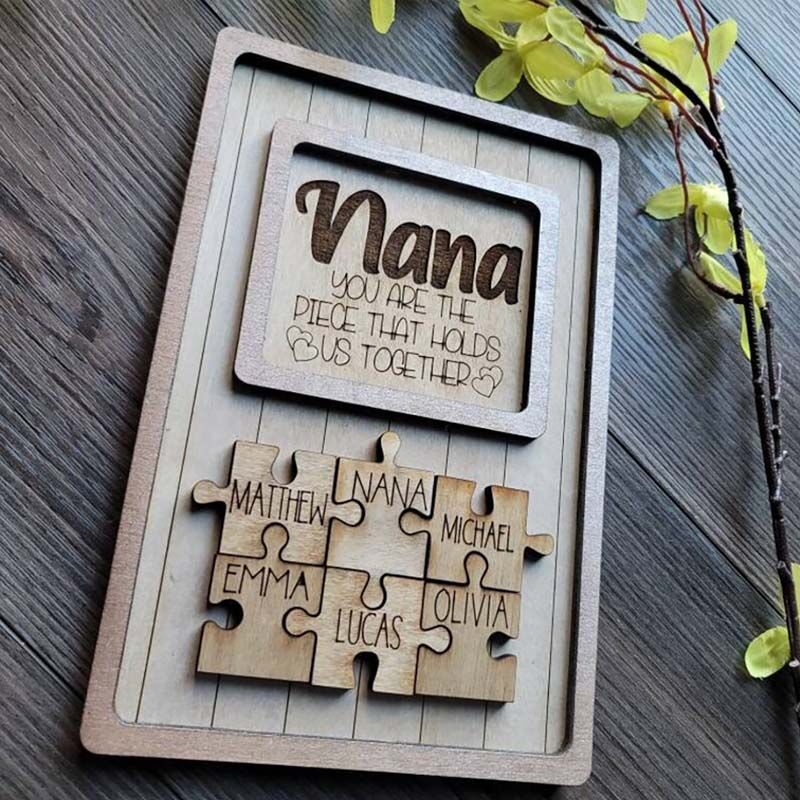 Personalized Puzzle Sign Frame With Kids Names For Nana