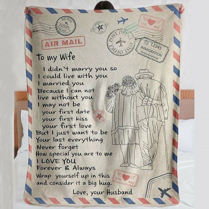 Customized A Love Letter Blanket to My Dear Wife from Husband