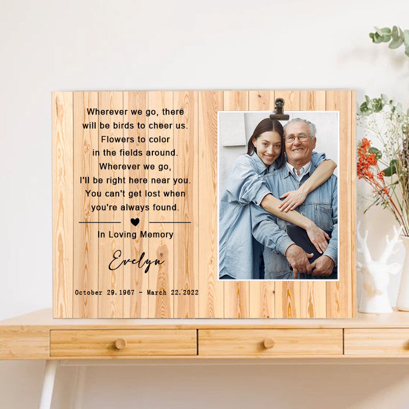 Personalized Memorial Photo Frame"I'll Be Right Here Near You"