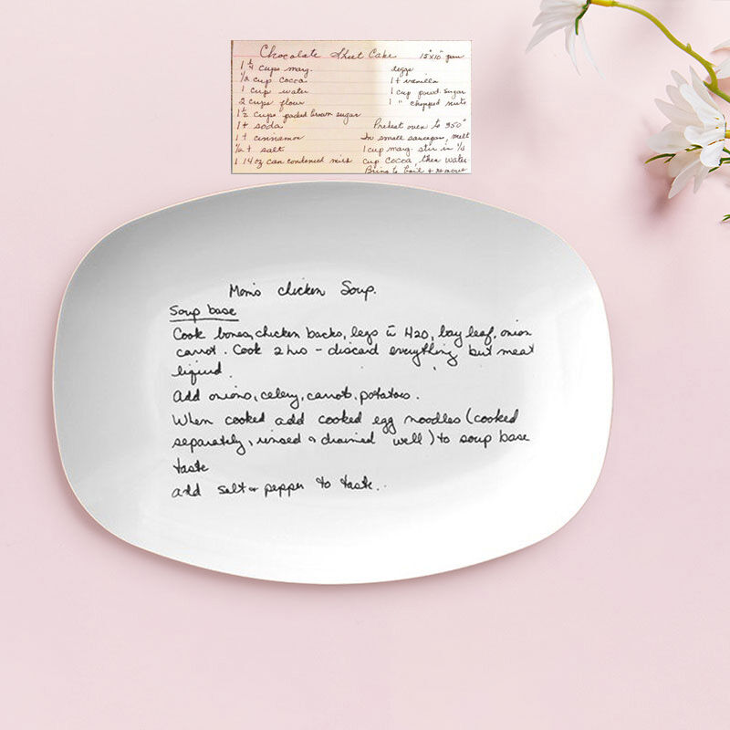 Custom Handwriting Picture Plate Creative Gift for Dear Grandma