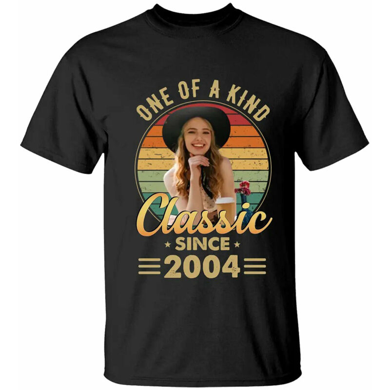 Personalized T-shirt One Of A Kind Classic with Custom Photo Design Attractive Gift for Friends