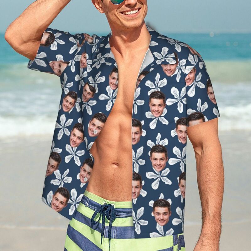 Camisa hawaiana personalizada Unisex Vacaciones de Verano Regalo para Hombre