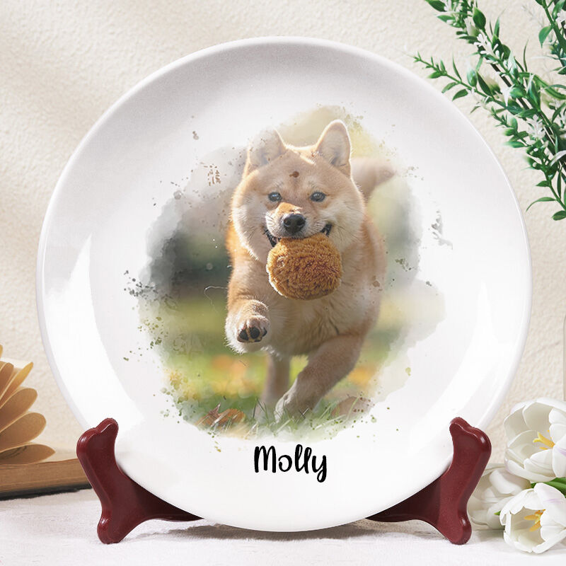 Personalisierter Teller mit individuellem Design Bestes Geschenk für Tierliebhaber