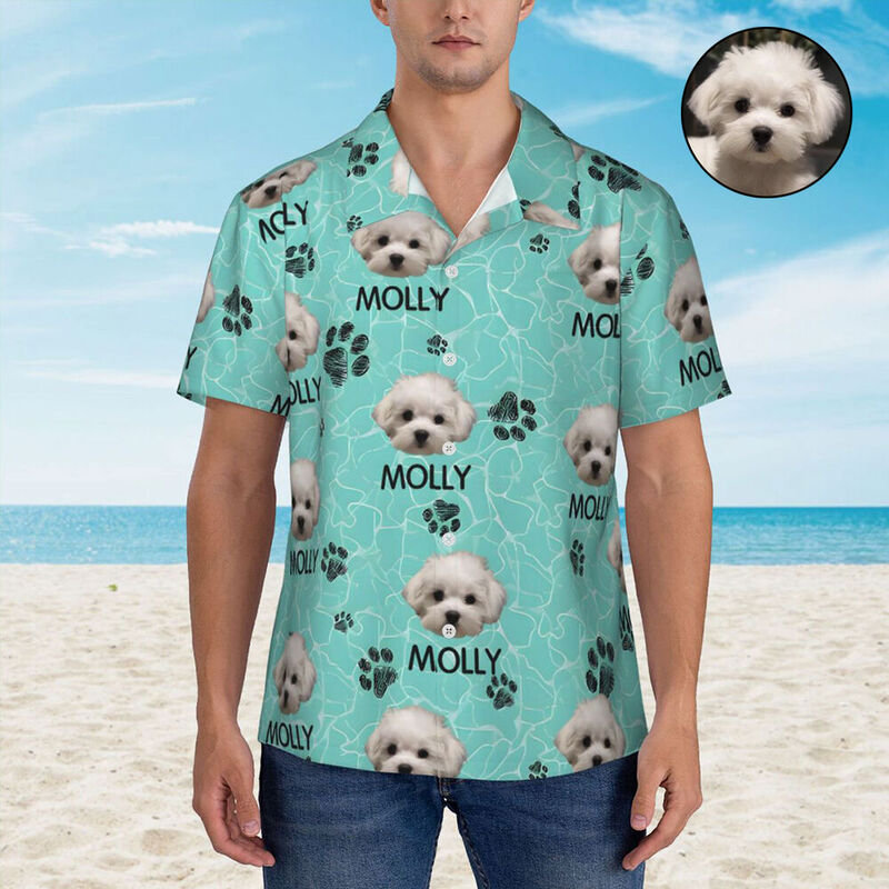 Personalized Hawaiian Shirts Cute Pet Photo Summer Tops Holiday Gifts for Pet Lovers