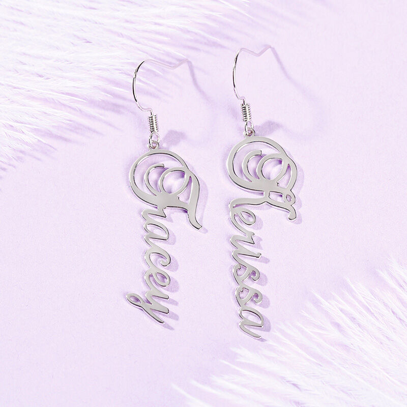 "All of me" Personalized Name Earrings
