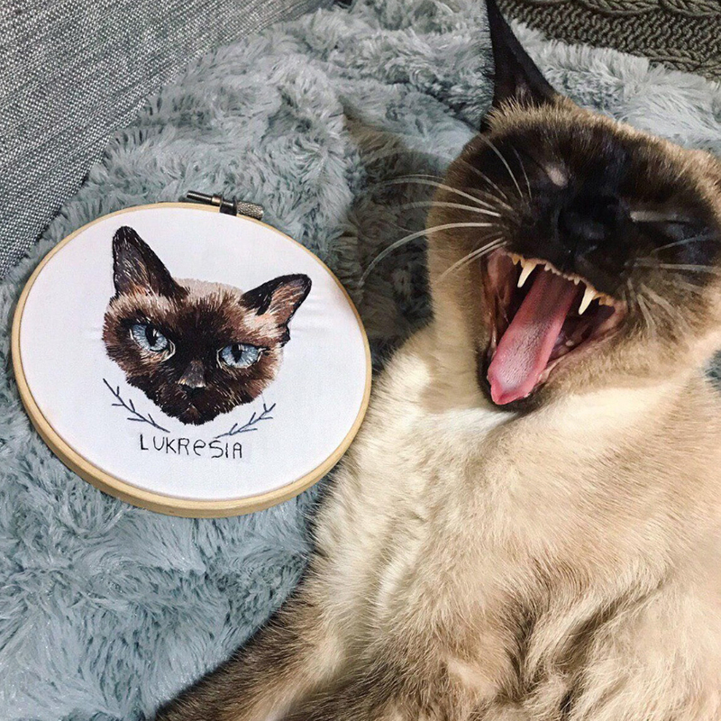 Aro Bordado Personalizado Con Varias Fotos Para Mascotas Bonitas