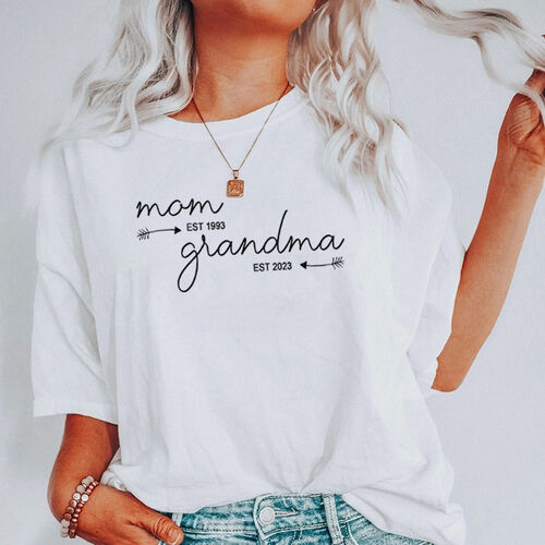 Personalisiertes T-Shirt Mutter und Oma zu sein für Muttertag