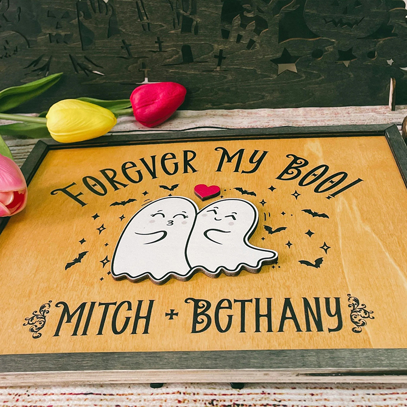 ハロウィン 名入れ フレーム ゴースト 装飾品 オーナメント