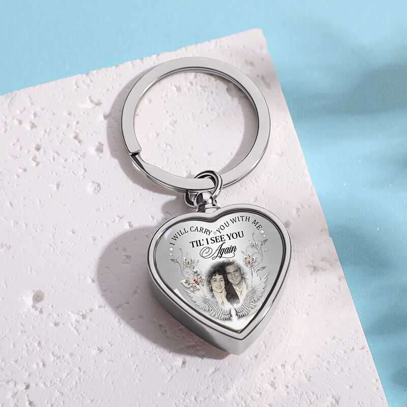I Will Carry You with Me Urn Keychain