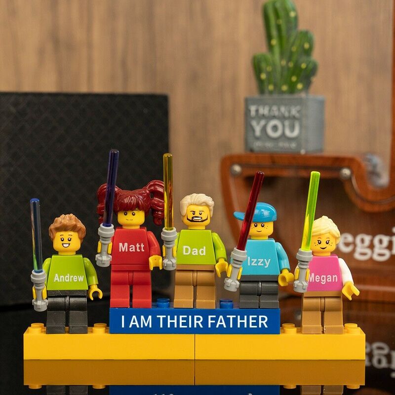 Personalized Building Block Minifigures Customized Family Images Fun Father's Day Gifts