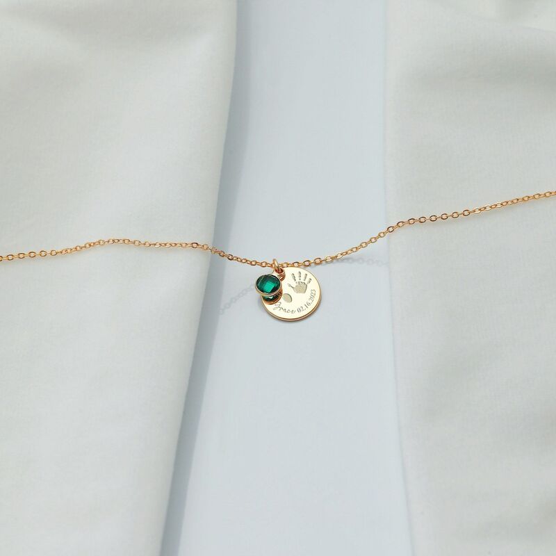 Personalized Birthstone Foot Necklace Cute Gift for Mom