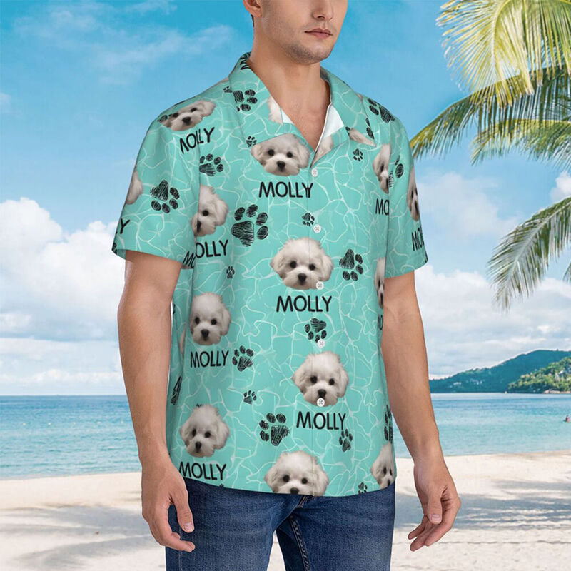 Personalized Hawaiian Shirts Cute Pet Photo Summer Tops Holiday Gifts for Pet Lovers