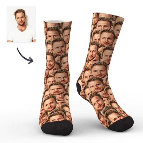 Customized Face Full Print Picture Socks Gift for Boyfriend