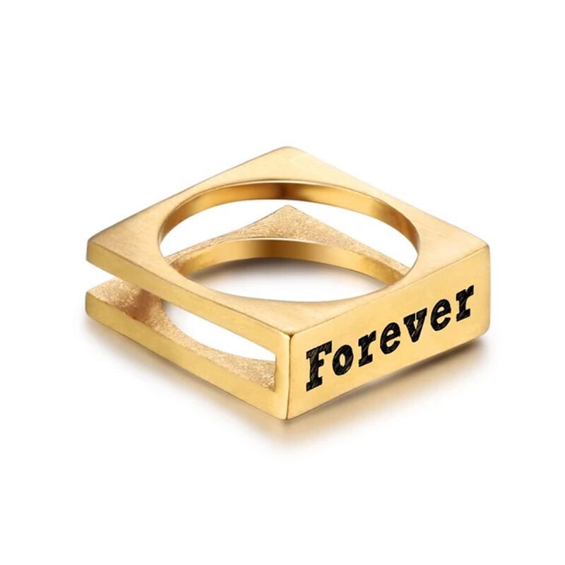 "Touch Of Love" Personalized Engraving Ring