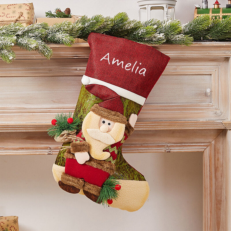 Calcetines de Navidad con diseño de ciervo bebé y muñeco de nieve de navideños para familia