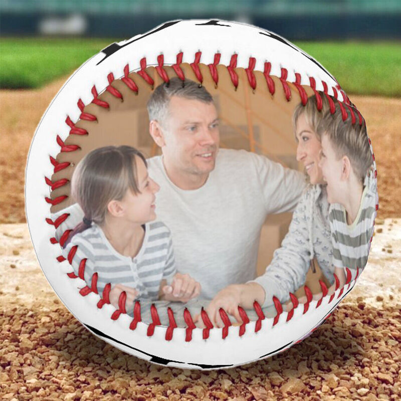 Anpassad baseball lägg till namn och fotopresent till pappa