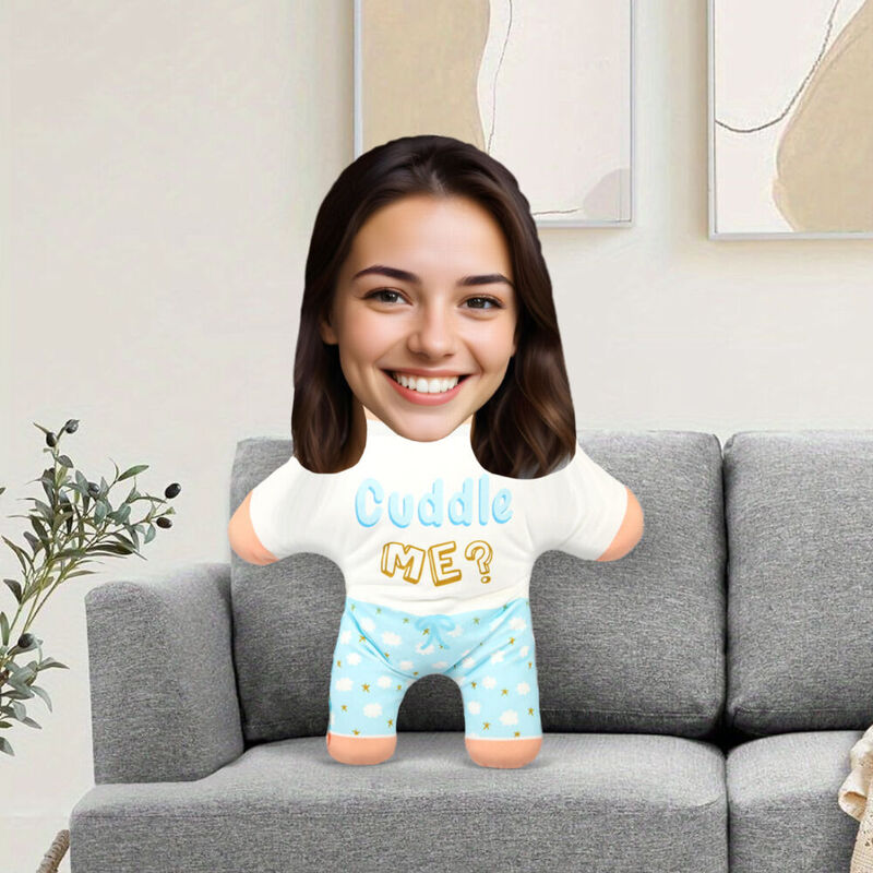 Almohada Personalizada con Foto "Abrázame" Almohada Personalizada con Rostro en 3D - Regalo Conmovedor