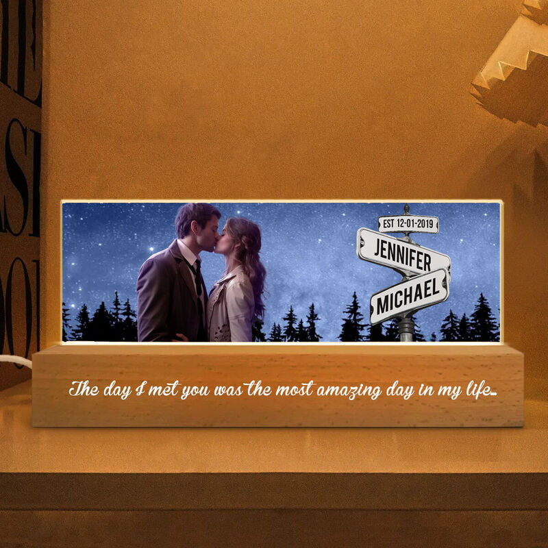 Personalized Name Night Light Star Sky Background Design Romantic Gift for Couples