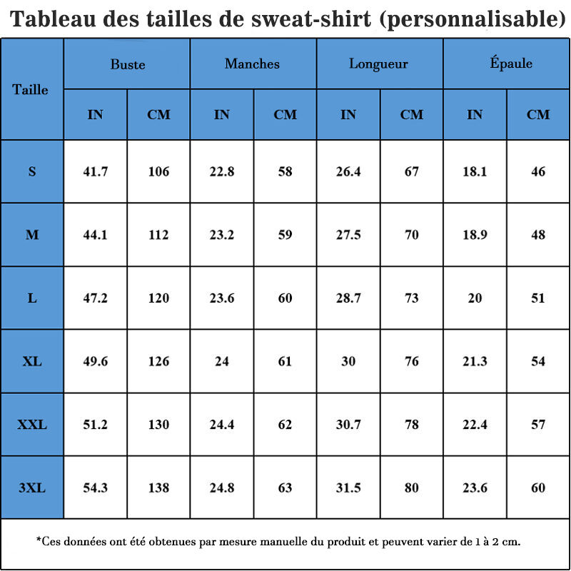 Sweat-shirt personnalisé brodé avec photo de couple et initiales idéal pour les amoureux