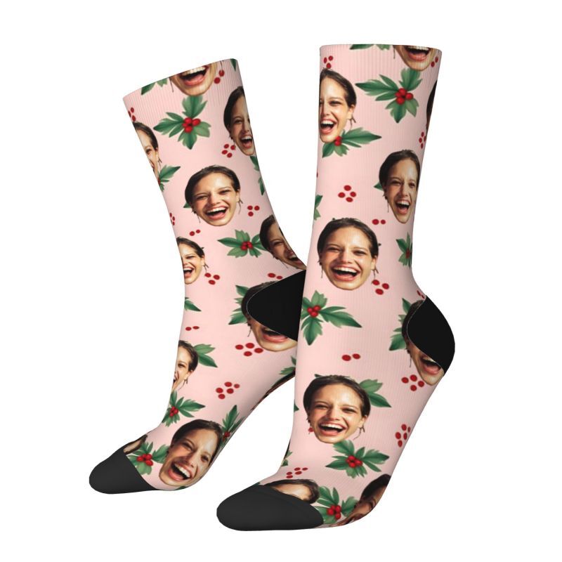 Personalized Funny Face Socks as a Christmas Gift for Your Girlfriend