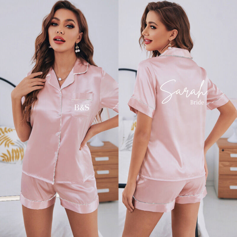 Ensemble pyjama personnalisé avec lettres et nom personnalisés Cadeau précieux pour les couples