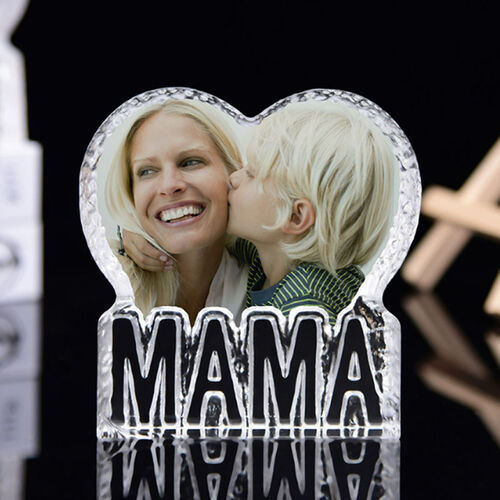 Cornice in cristallo per foto a forma di cuore personalizzata regalo per mamma