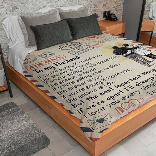 Coperta Personalizzata Invernale per Lettera d'amore Regalo Festa San Valentino