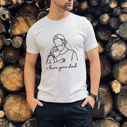 T-shirt personnalisé avec texte personnalisé Cadeau idéal pour papa