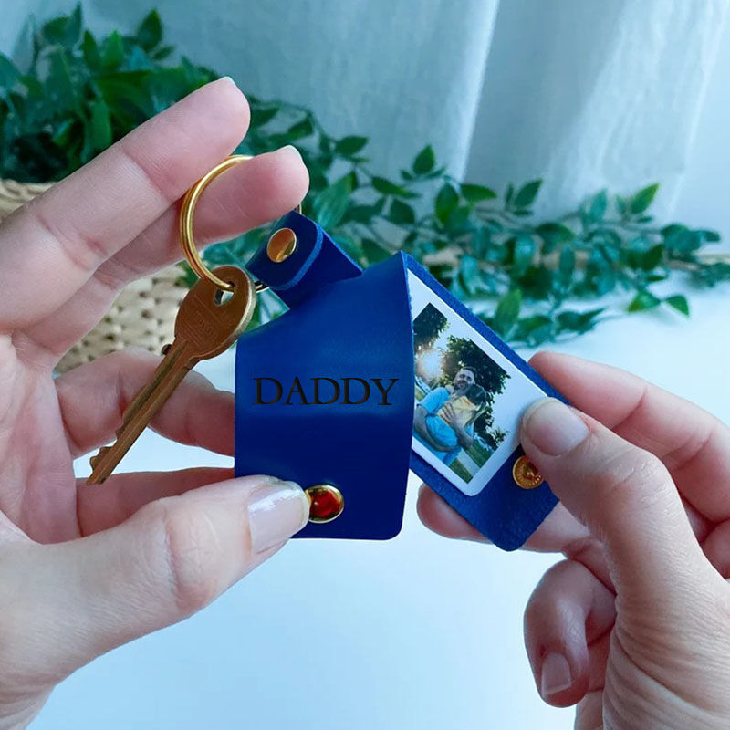 Personalized Mini Photo Keychain Father's Day Gift