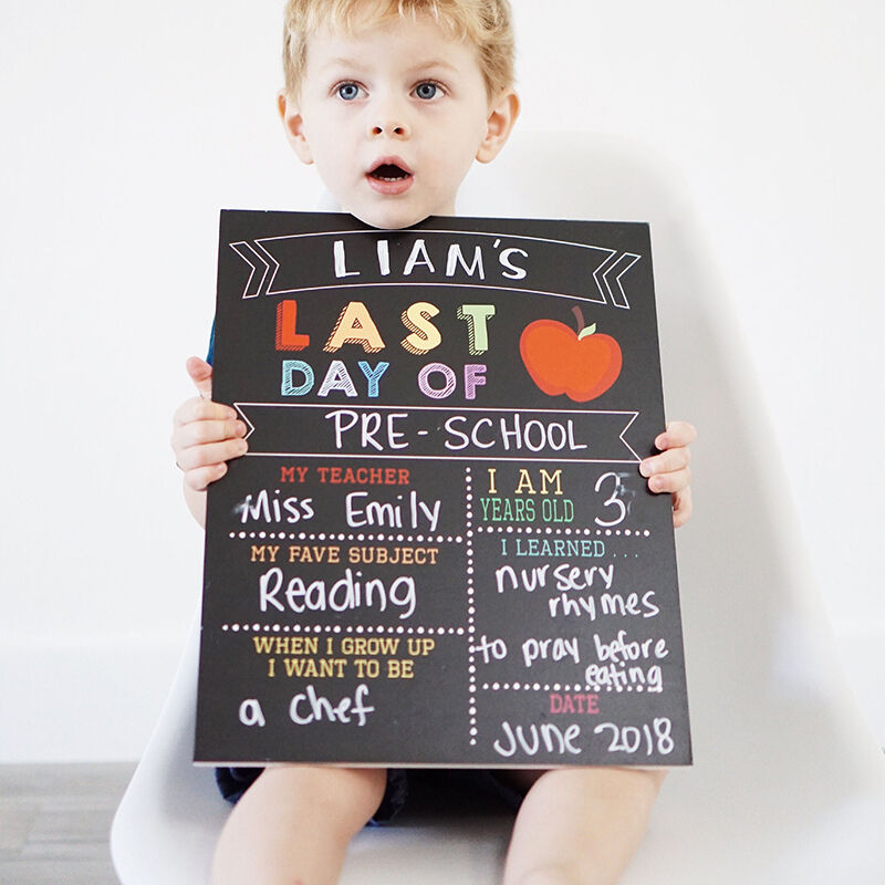 DIY First/Last Day Of School Sign Wonderful Gift for Kids