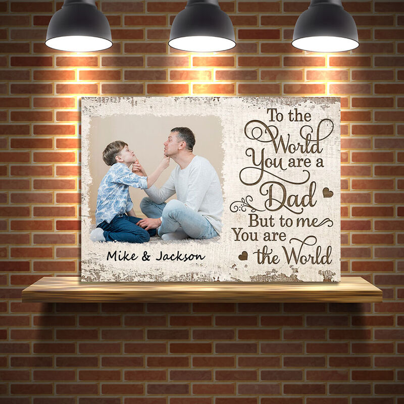 Personalized Picture Canvas Wall Art Simple Father's Day Present