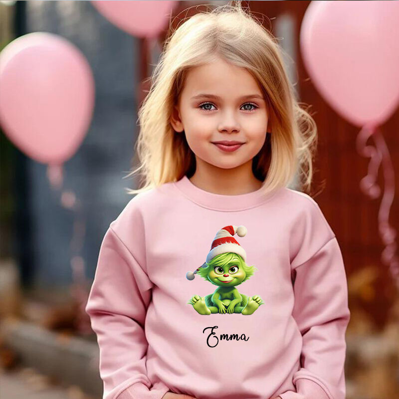 Personalized Children's Sweatshirt Grinch Children's Christmas Gifts For Kids