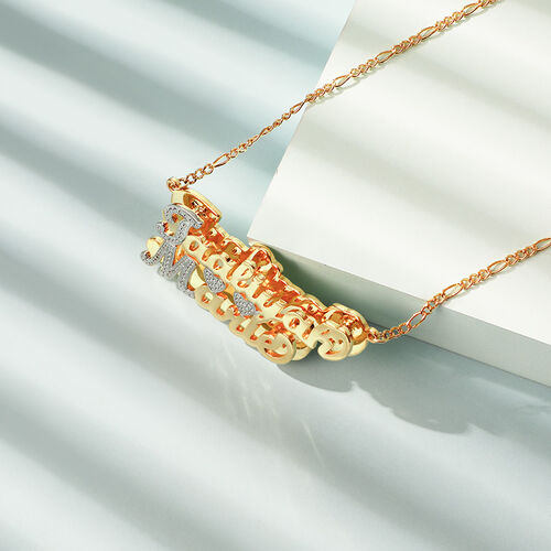 Collana Personalizzata Bicolore Con Nome Con Due Cuori