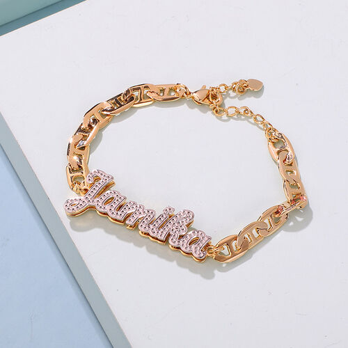Double Layer Two Tone Personalized Custom Name Bracelet