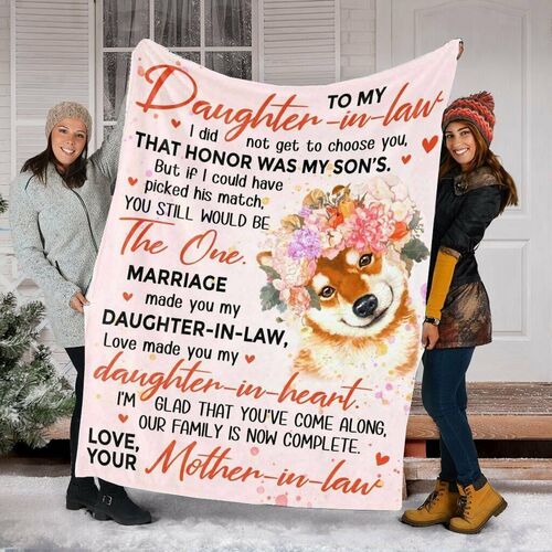 Our Family is Now Complete Family Love Letter Blanket for Mom's Daughter