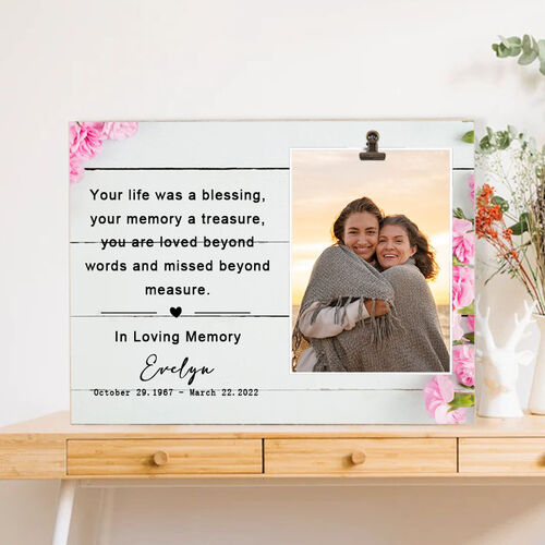 Personalized Sympathy Gift Remembrance Frame for Loss Grandma