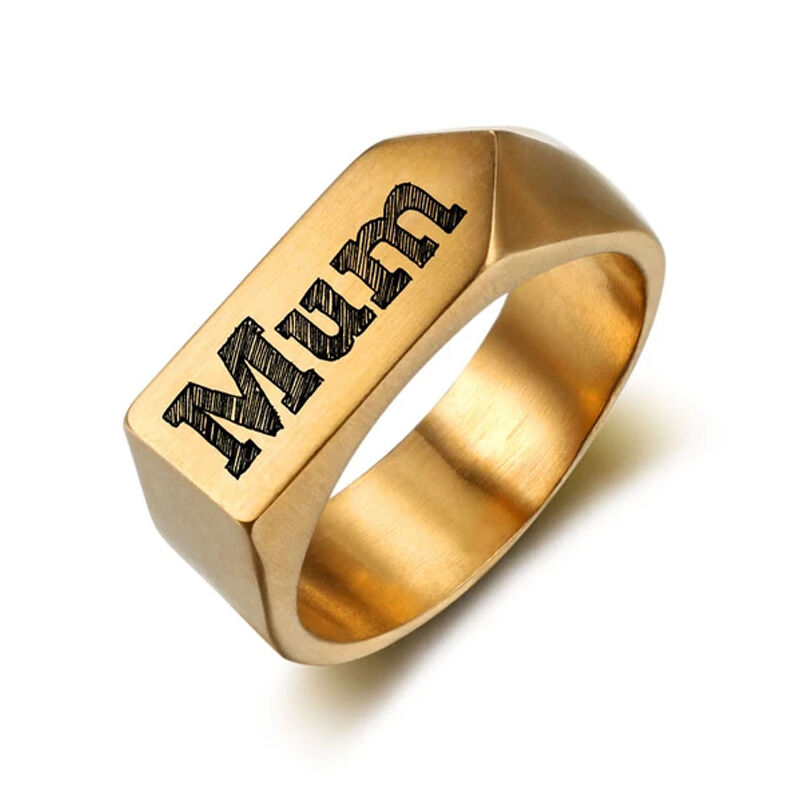 "Becomes A Poet" Personalized Engraving Ring