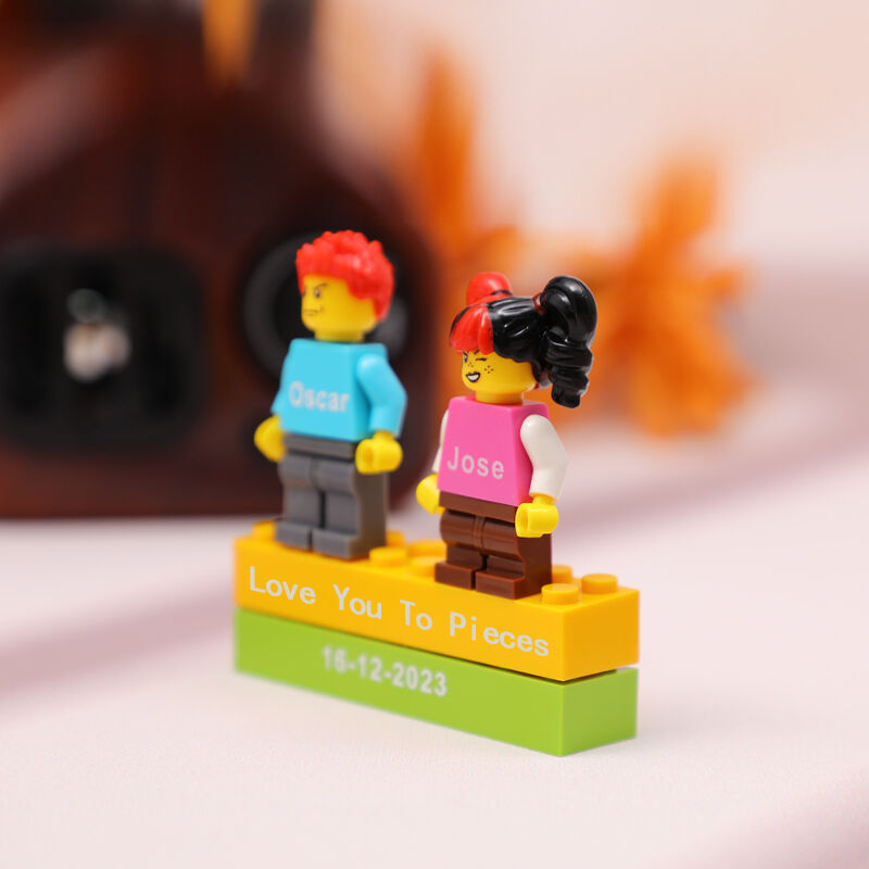 Personalized Building Block Minifigures Fun Gifts For Couples