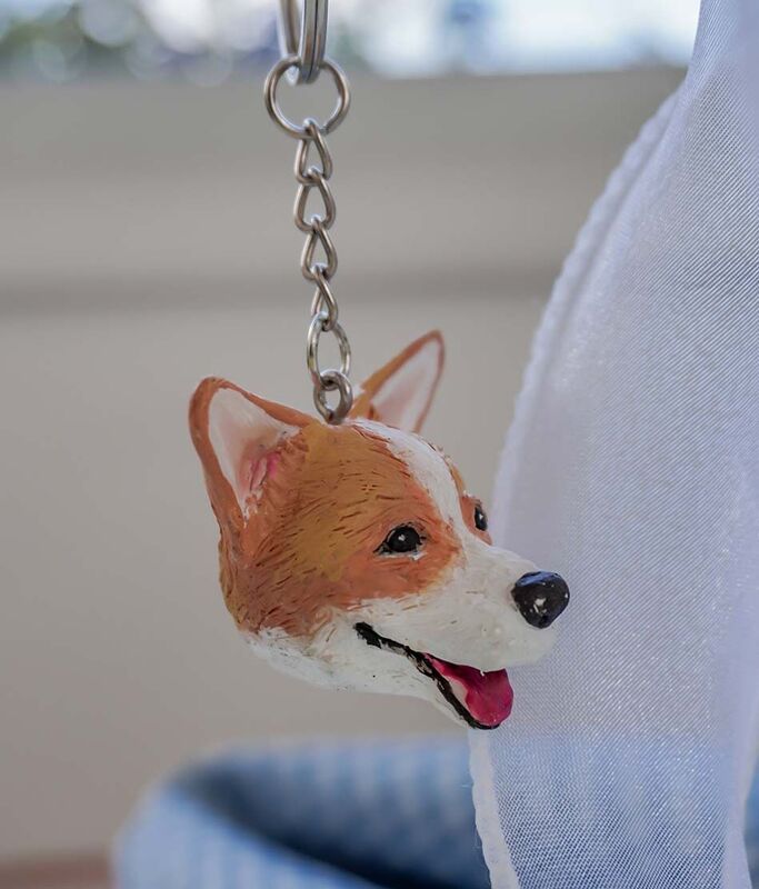 Personalized Clay Handmade Pet Head Keychain For Pet Lovers