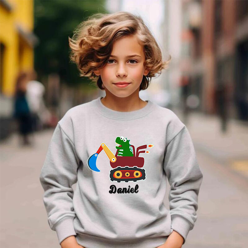 Personalized Kids Sweatshirt With Customized Name And Cute Cartoon Pattern Children's Gifts