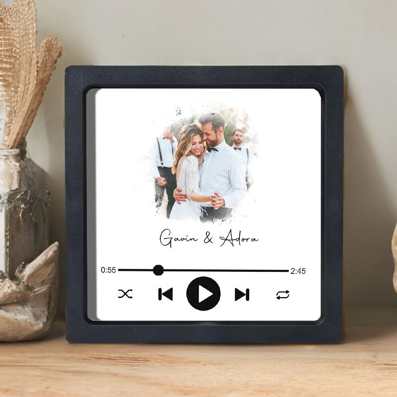 Personalisiertes Musik-Kühlschankmagnet Mit Individuellem Bild Einzigartiges Design-Geschenk für das Paar