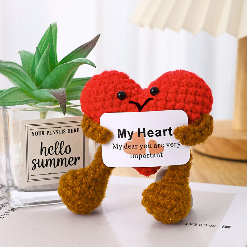 Handgemaakte Crochet Love Positive Doll Beste cadeau voor je geliefde